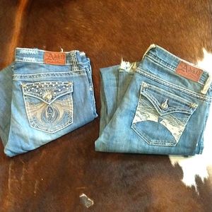 Lot of 2 Adiktd jeans size 10/31 x 33 long